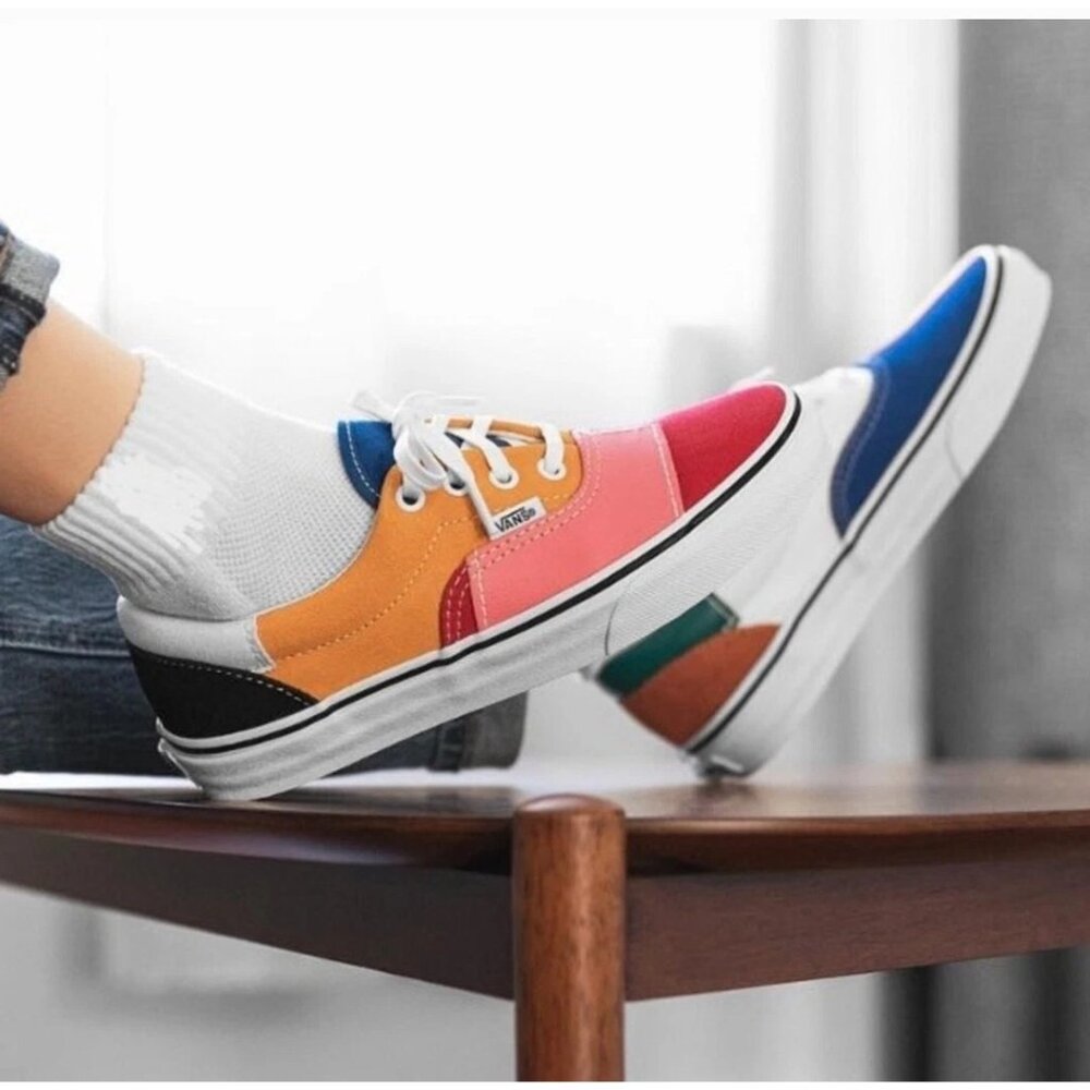 Vans Era Patchwork Multi Colorblock Skateboard Sh… - image 1